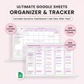 Minimal & Clean Google Sheets Planner – Daily, Weekly & Monthly Digital Organizer (Instant Download)