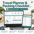 Travel Planner & Packing Checklist — Google Sheets template cover