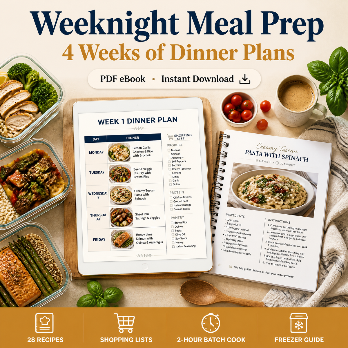 Weeknight Meal Prep eBook cover